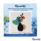 Figured'Art Mini Paint by Numbers Kit for Adults with Frame Abstract Plant Pot Set 2 of 3 Small format 8"x8" - Craft Art Painting DIY Canvas Already Stretched on a Wooden Frame